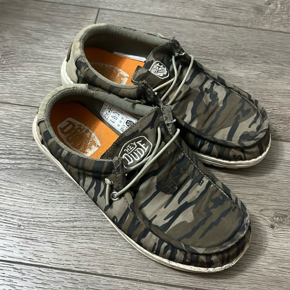 Boys camoflauge Hey Dude Y5 shoes camo Wally mossy oak